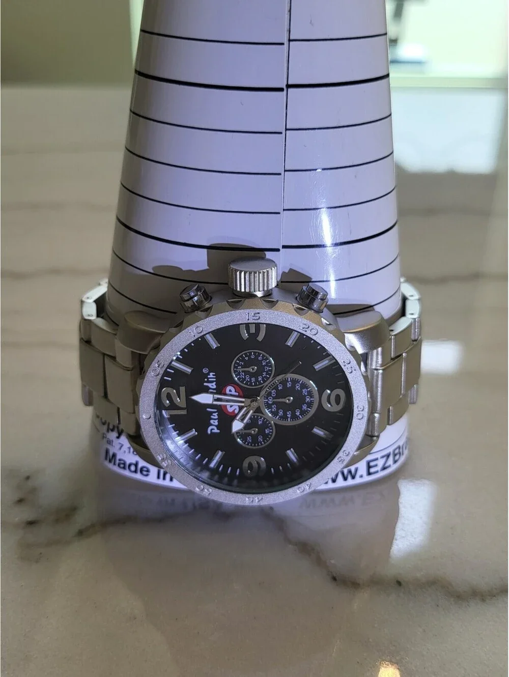 Men's Quartz Watch Working New Battery Automobilia 50mm STP Gas Filters WorksEUC